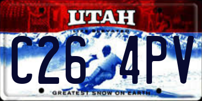 UT license plate C264PV