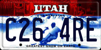 UT license plate C264RE
