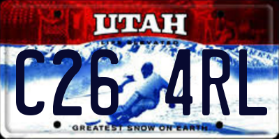 UT license plate C264RL