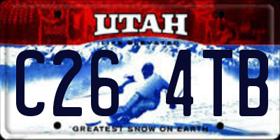 UT license plate C264TB