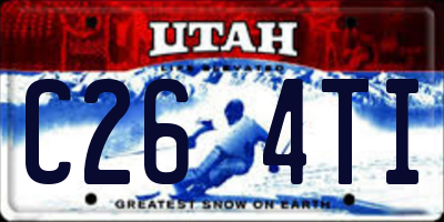 UT license plate C264TI