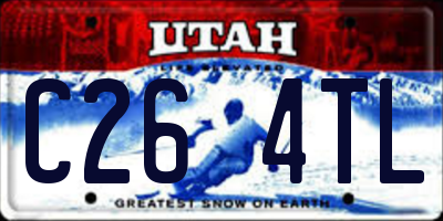 UT license plate C264TL