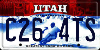 UT license plate C264TS