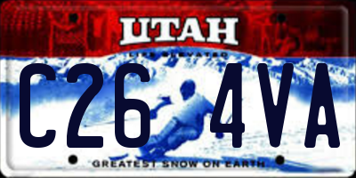 UT license plate C264VA