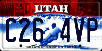 UT license plate C264VP