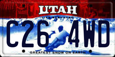 UT license plate C264WD