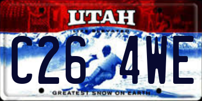 UT license plate C264WE
