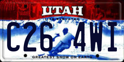 UT license plate C264WI