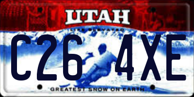 UT license plate C264XE