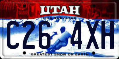 UT license plate C264XH
