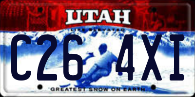 UT license plate C264XI