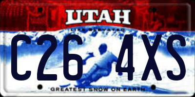 UT license plate C264XS