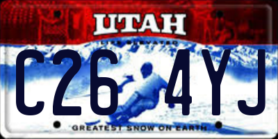 UT license plate C264YJ