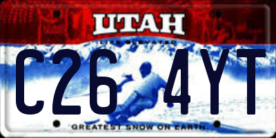 UT license plate C264YT