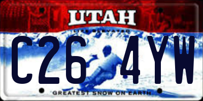 UT license plate C264YW