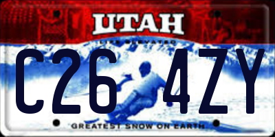 UT license plate C264ZY