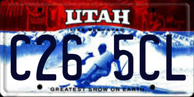 UT license plate C265CL