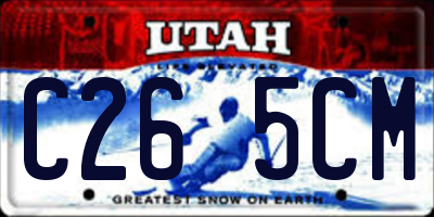 UT license plate C265CM
