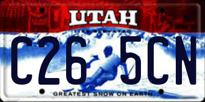 UT license plate C265CN