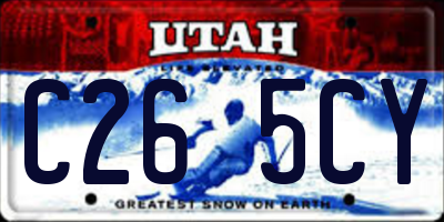 UT license plate C265CY
