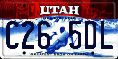 UT license plate C265DL