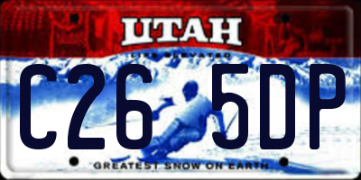 UT license plate C265DP