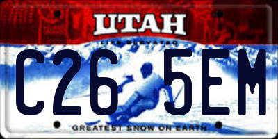 UT license plate C265EM