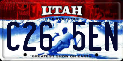 UT license plate C265EN