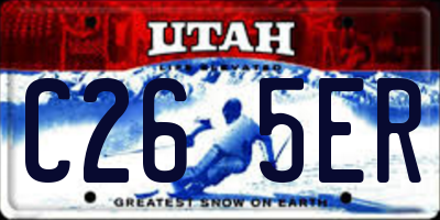 UT license plate C265ER