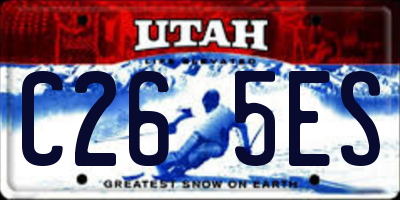 UT license plate C265ES
