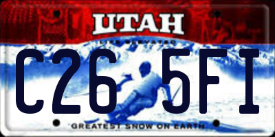 UT license plate C265FI