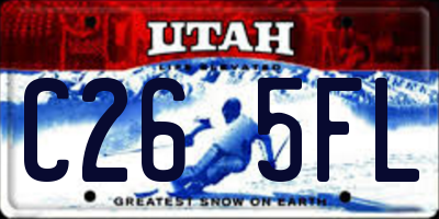 UT license plate C265FL