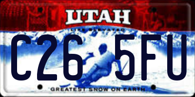 UT license plate C265FU