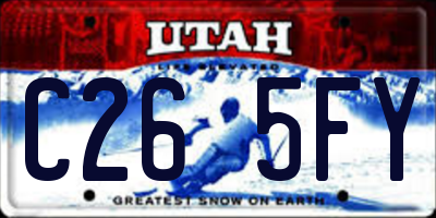 UT license plate C265FY