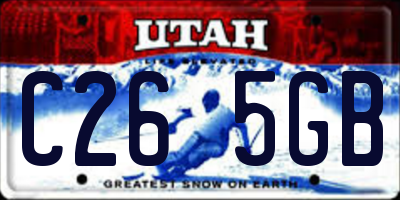 UT license plate C265GB