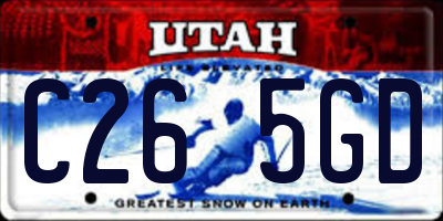 UT license plate C265GD