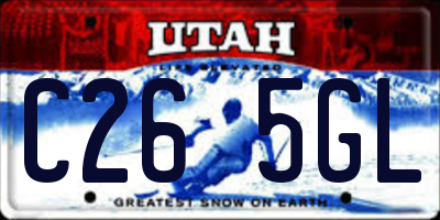 UT license plate C265GL