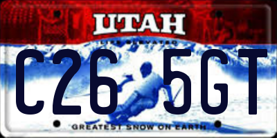 UT license plate C265GT