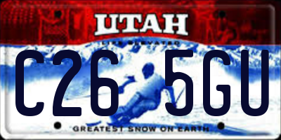 UT license plate C265GU