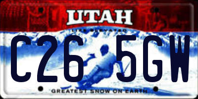 UT license plate C265GW