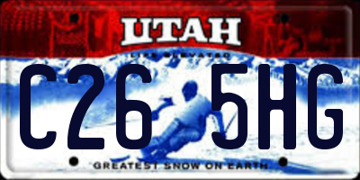 UT license plate C265HG