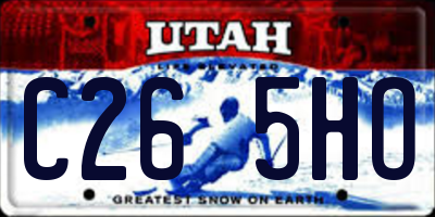 UT license plate C265HO