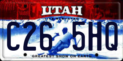 UT license plate C265HQ