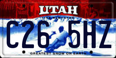 UT license plate C265HZ