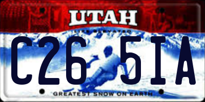 UT license plate C265IA