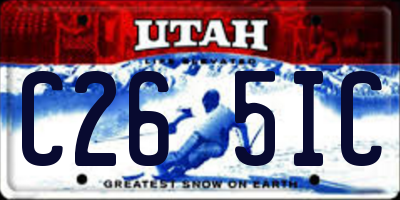 UT license plate C265IC