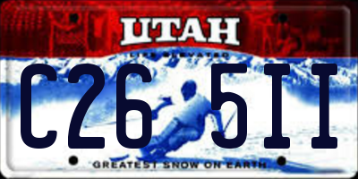 UT license plate C265II