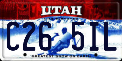 UT license plate C265IL