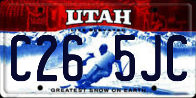 UT license plate C265JC