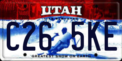 UT license plate C265KE